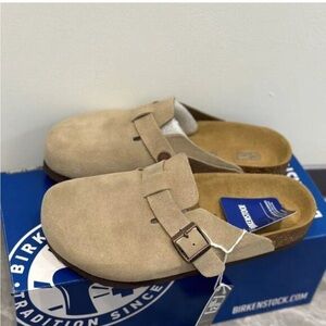 Birkenstock Boston Clog Soft Foodbed Taupe color size38/8 us